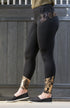 Youth Performance Riding Tights - Black Rose Gold